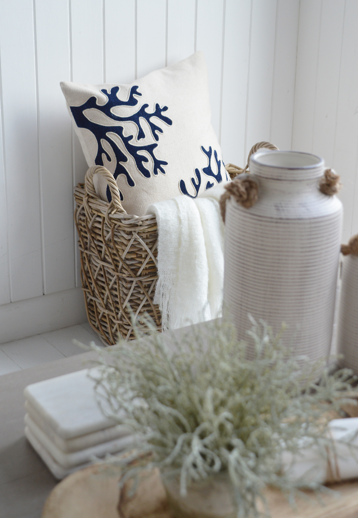 Nantucket coral cushion cover for coastal chin interiors