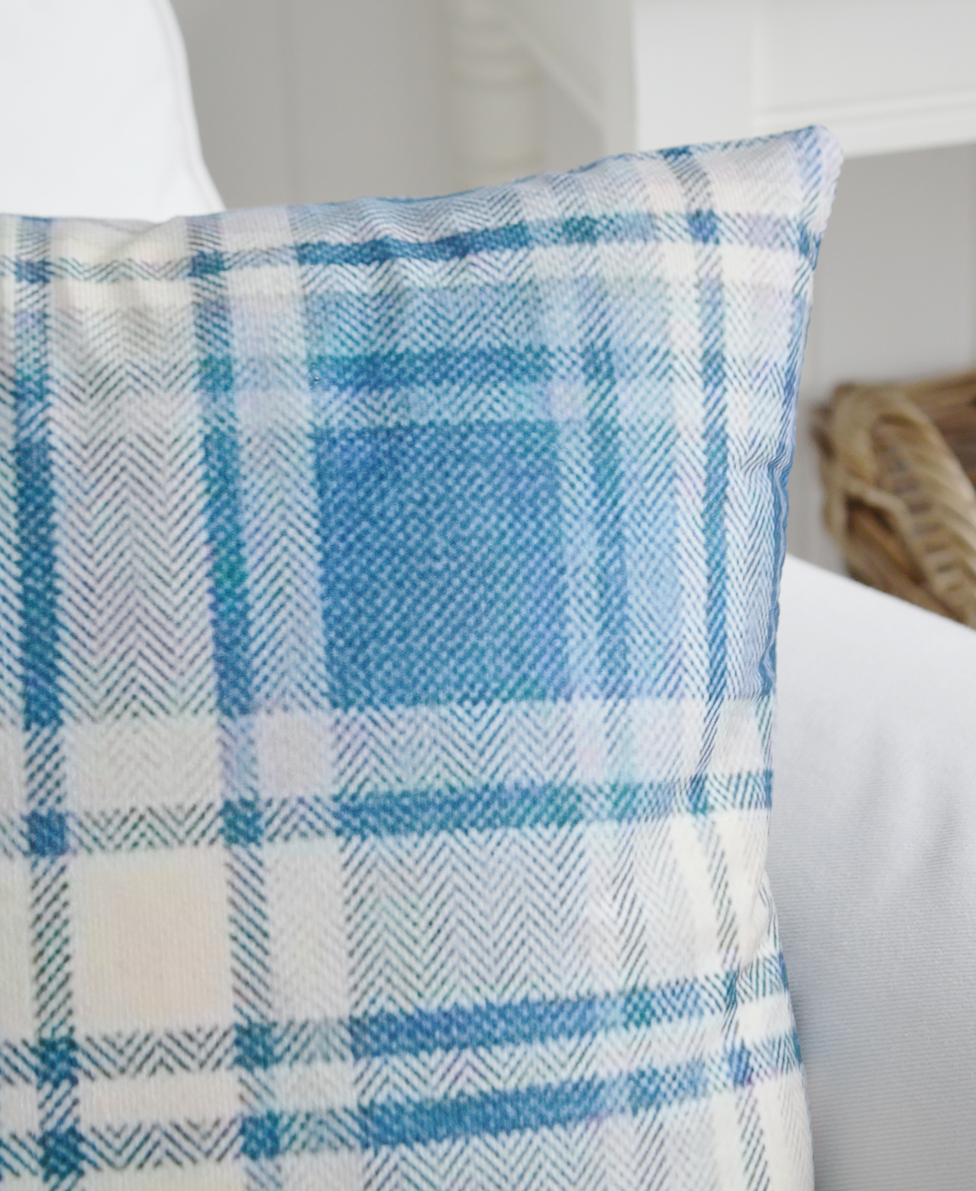 The traditional plaid design pairs beautifully with neutral interiors, coastal décor and beach house styling. Layer the Ashford Cushion Cover with soft throws and striped cushions for a timeless coastal look.