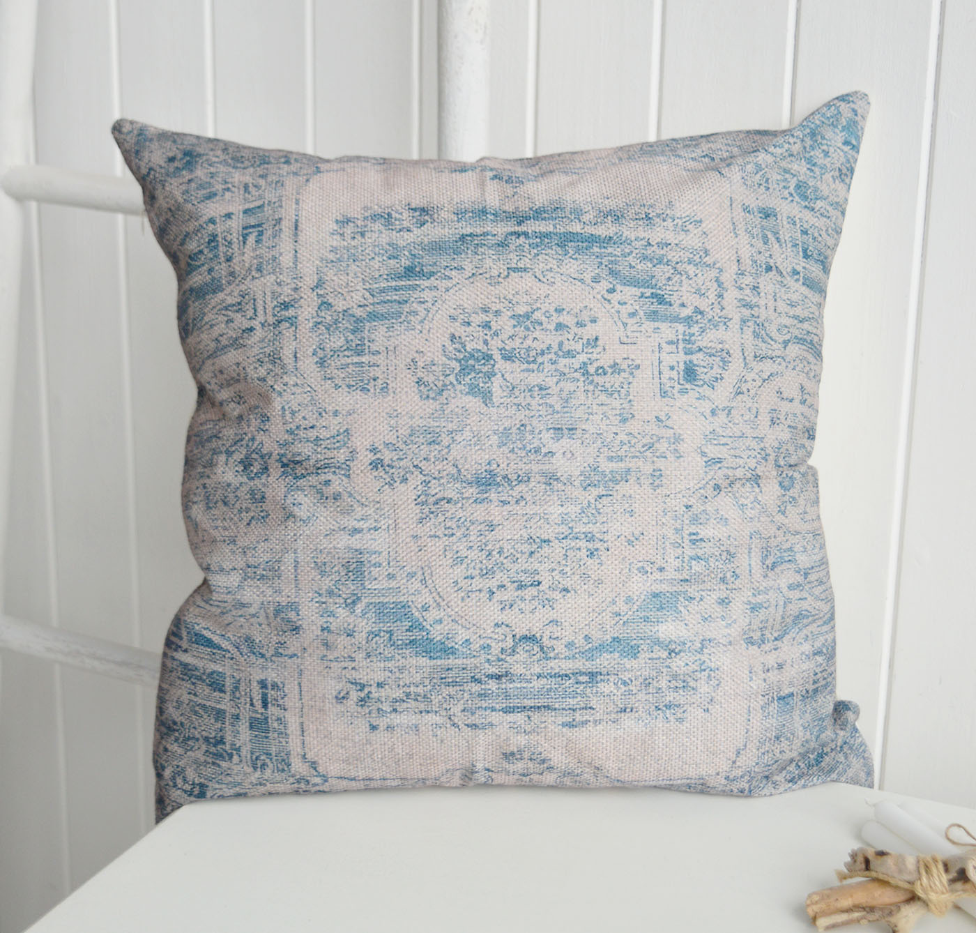     The Wainscott Cushion Cover brings relaxed coastal elegance to your home, pairing beautifully with navy tones, natural textures and luxury cushions for timeless coastal styling.