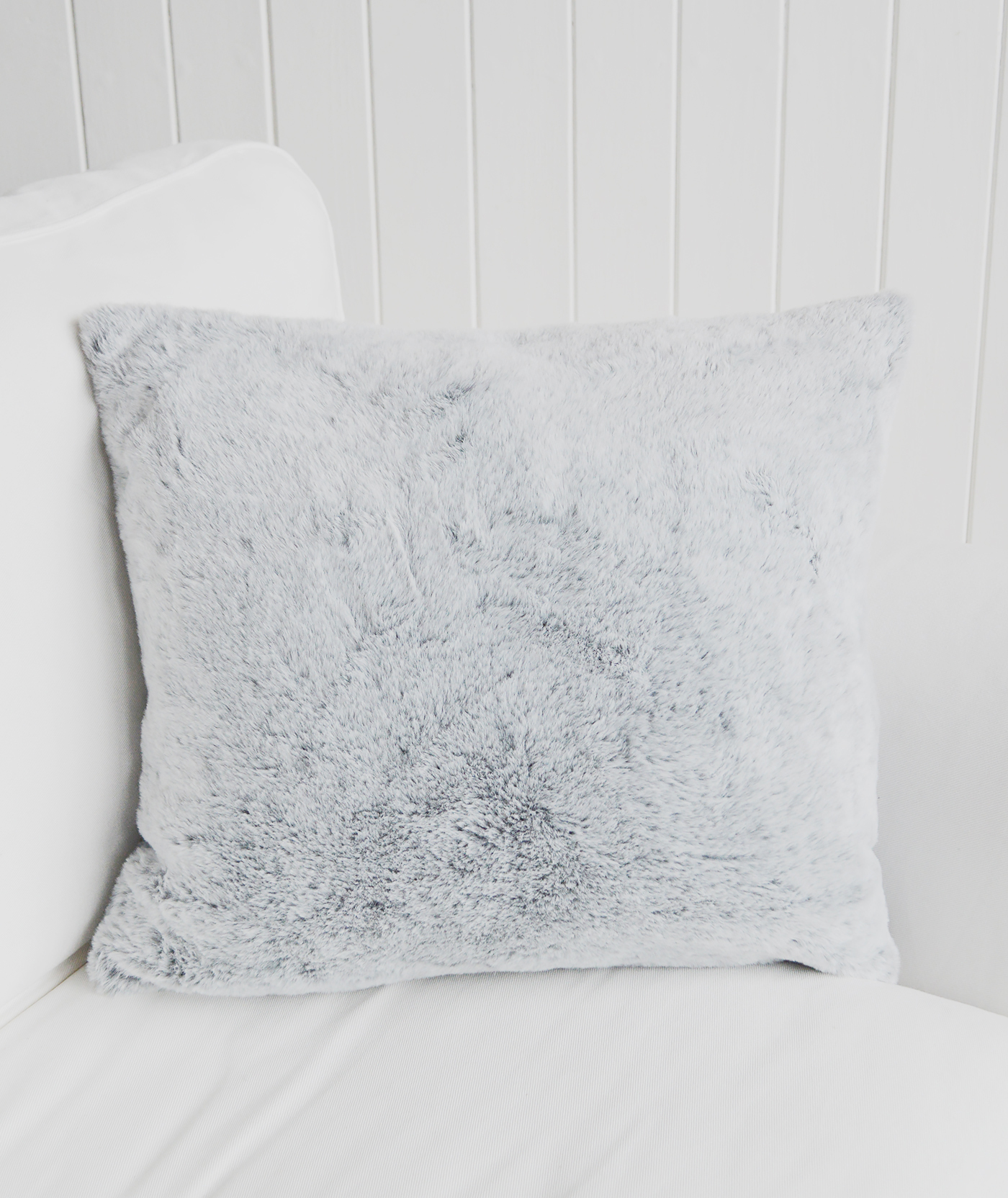 Grey faux fur clearance cushion covers