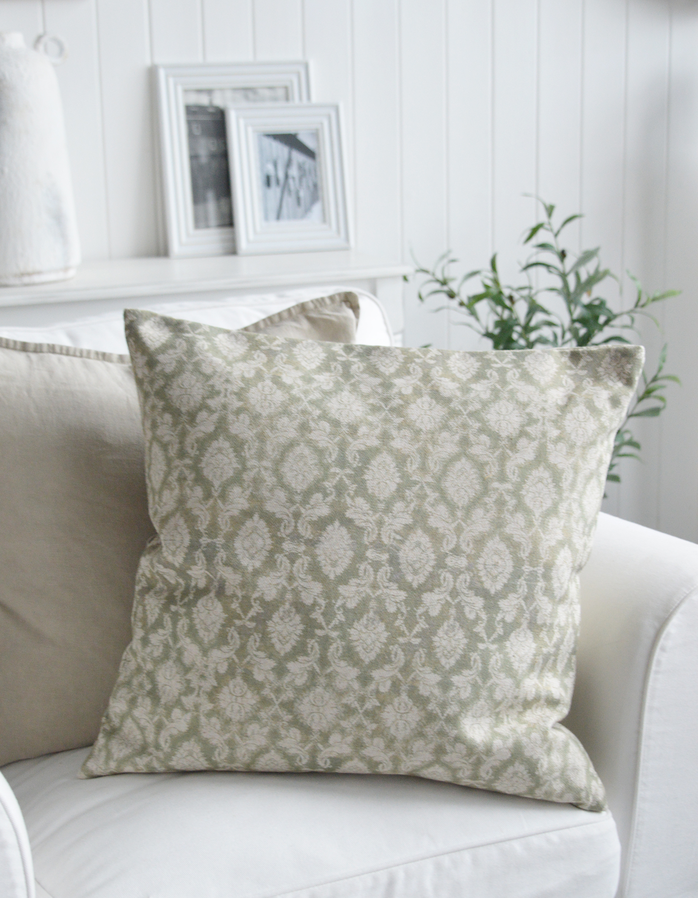 New England Style Cushions Lexington Sage Green Luxurious Cushions