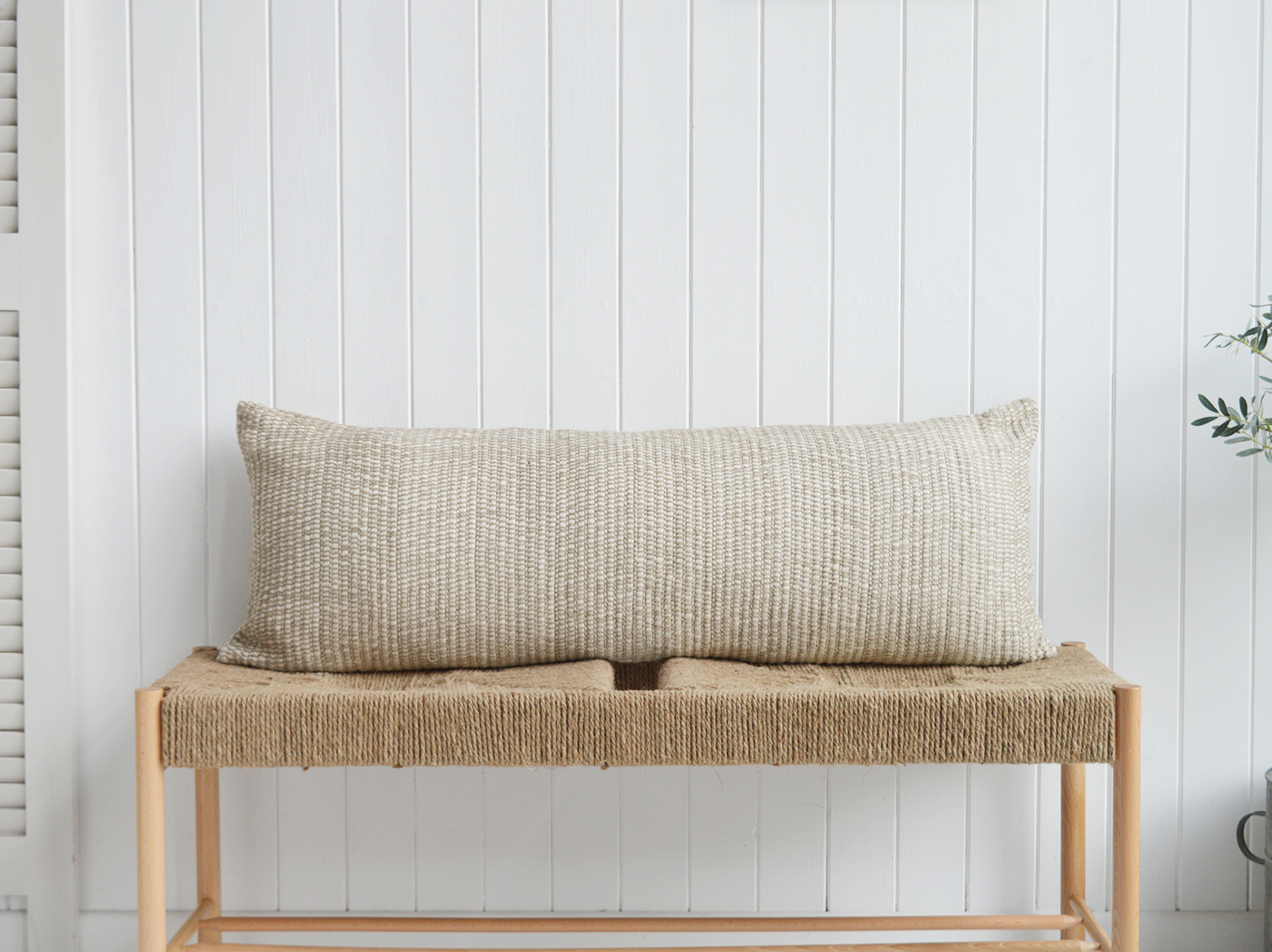 Winthrop long 1 m bench seat cushion for New England interiors