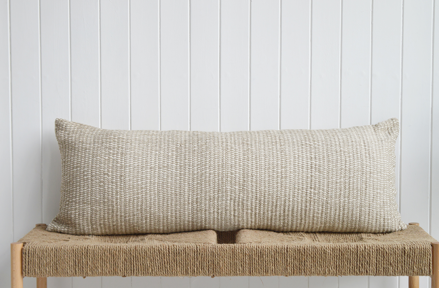 Winthrop long 1 m bench seat cushion for New England interiors