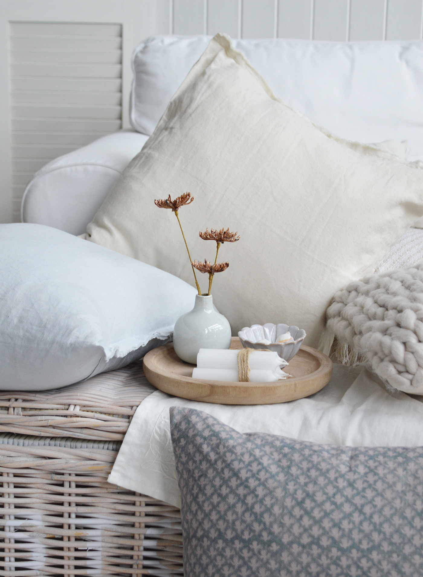 Neutral New England interiors for coastal and farmhouse homes