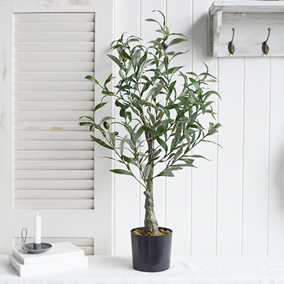 Realistic Faux Olive Tree For Modern Country, Farmhouse and Coastal Furniture and Interiors