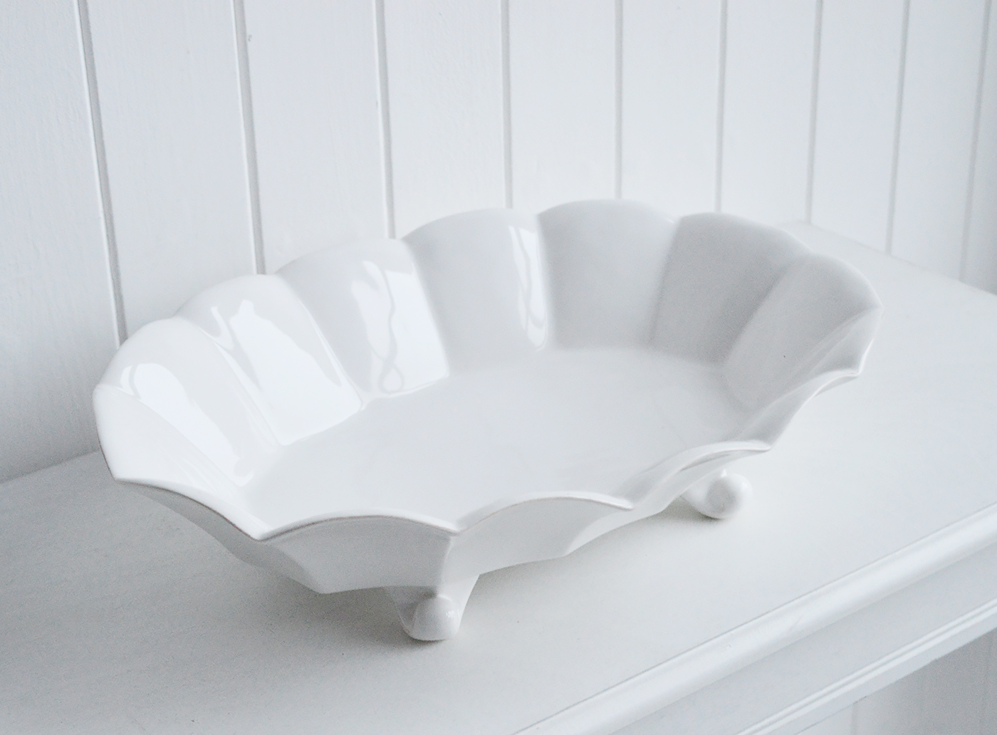 White Furniture and accessories for the home. Hyannis White Ceramic Bowl for New England, farmhouse,  Country and coastal homes and interior decor