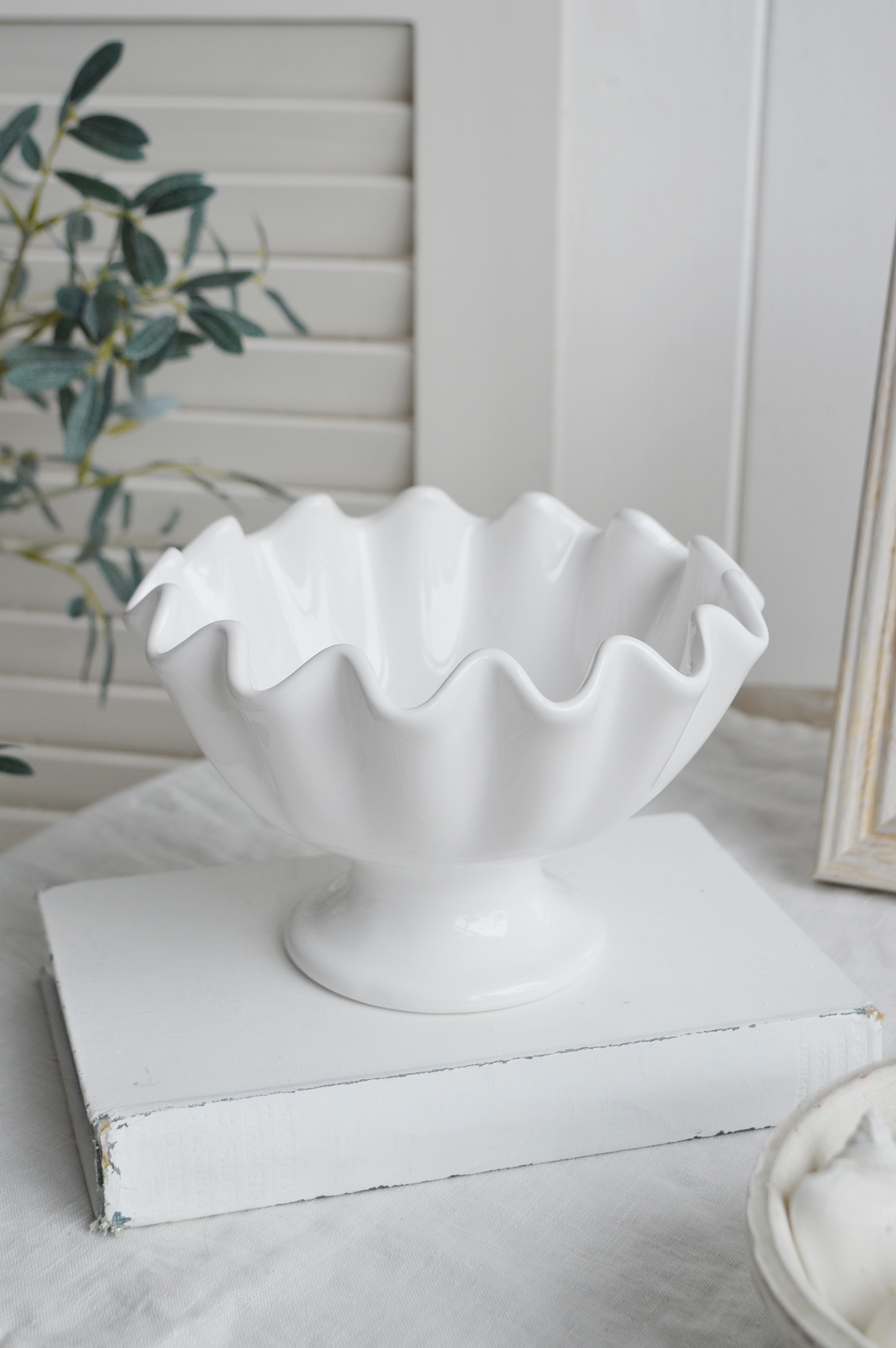 Range of White Ceramics, Hyannis White Ceramic Bowl for New England, farmhouse,  Country and coastal homes and interior decor