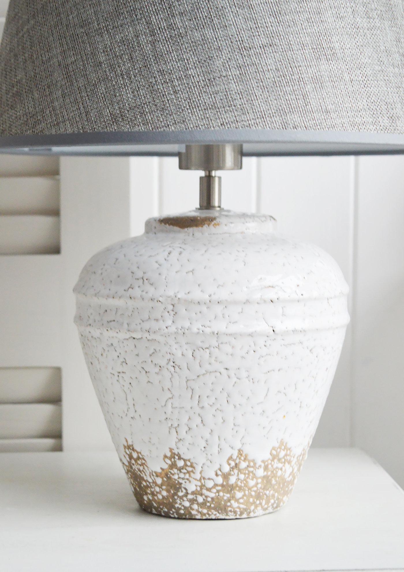 New England style lamps. Charlton Table Lamp - Stone lamp for modern farmhouse , country, coastal homes