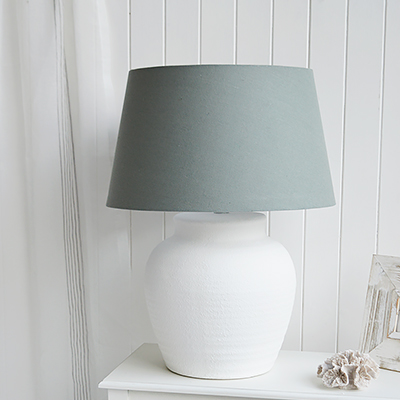     The Putney Stone White Lamp is the perfect table lamp for creating a warm and inviting coastal interior with timeless style.