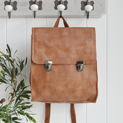 Yale Preppy faux leather rucksack for New England living