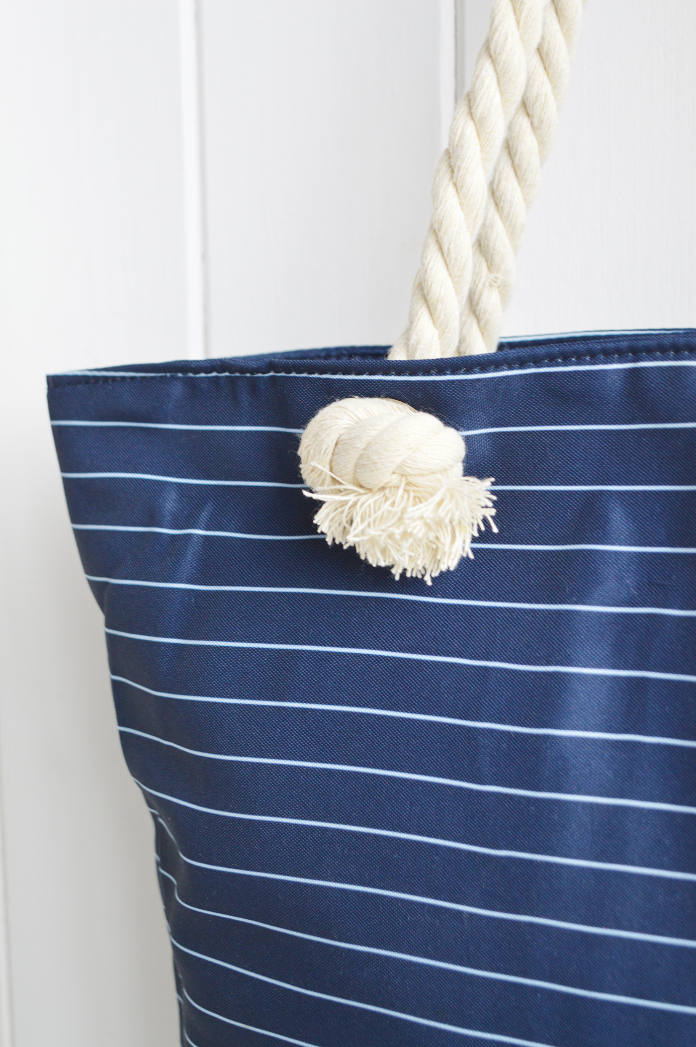 Nautical Coastal Furniture, lifestyle and accessories for the home. New England Lifestyle - Waterbury Navy Stripe Bag