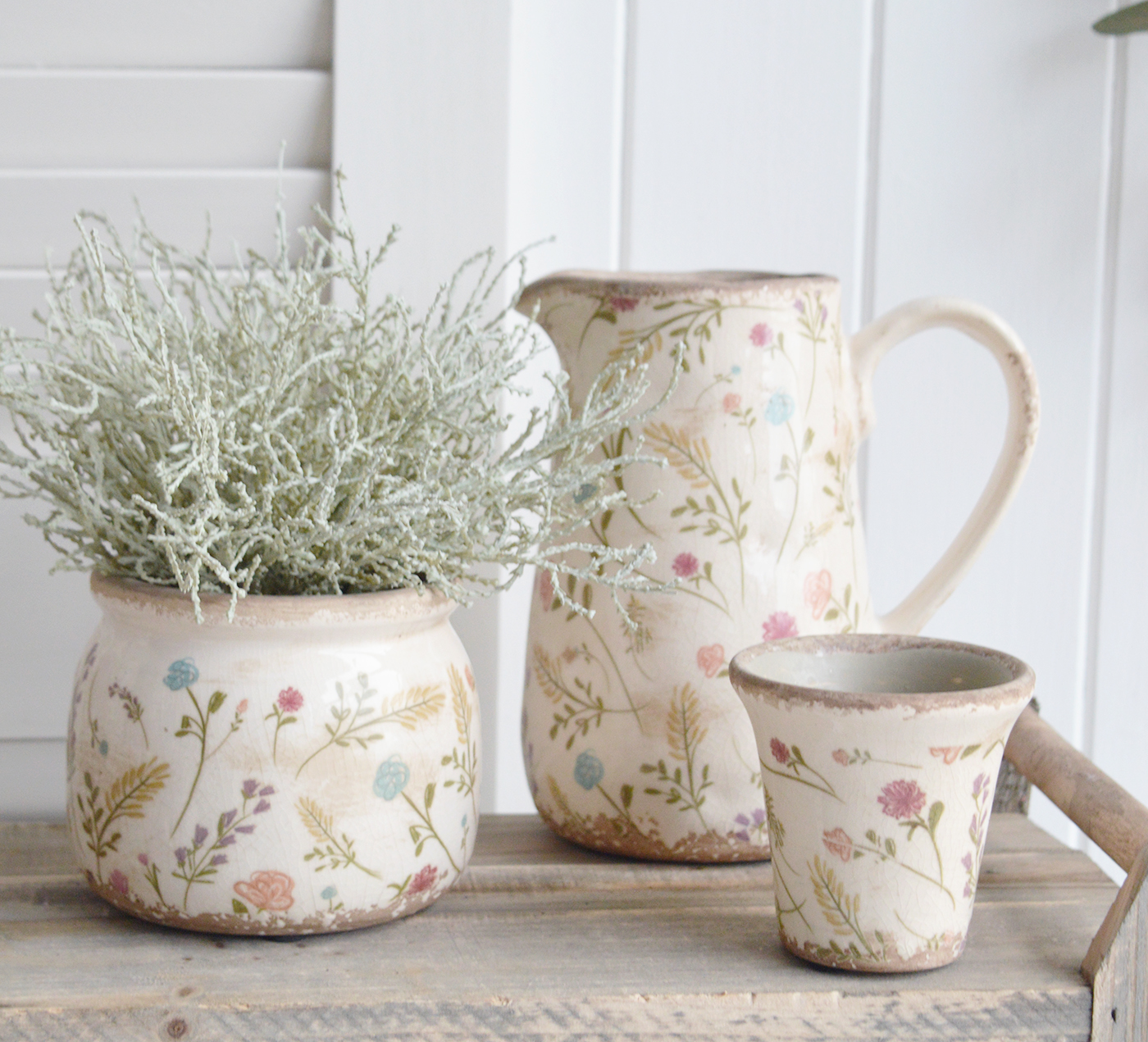 Marston Aged Vintage Style Ceramics - New England, coastal, modern farmhouse and country homes interiors and furniture