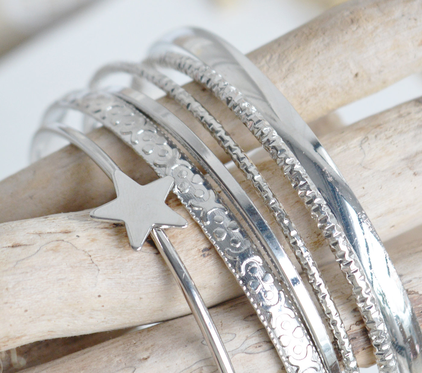 The delicate star detail captures the feeling of clear evening skies along the New England shoreline.