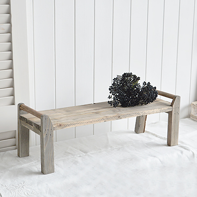 Pawtucket Grey Styling Bench - Modern Farmhouse, Coastal, Country Furniture and Interiors