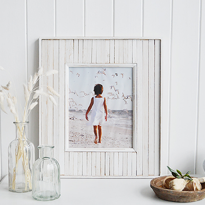 Weston Photo Frame.  White Furniture and home decor accessories for the New England styled home for all country, coastal and city houses