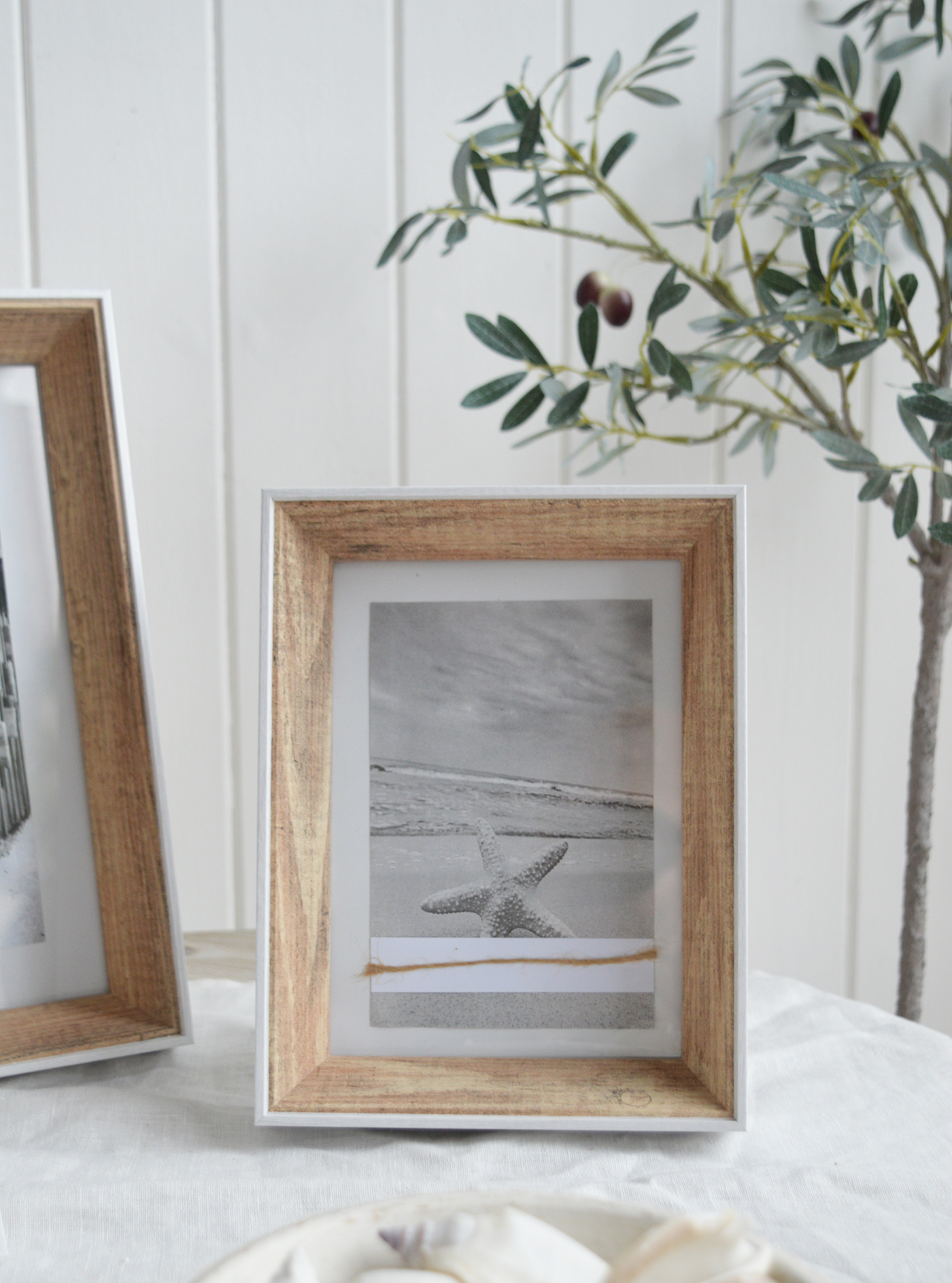 Madbury Photo Frames in 3 sizes in white wash and driftwood effect - New England Coastal, Farmhouse and Country Furniture and Interiors