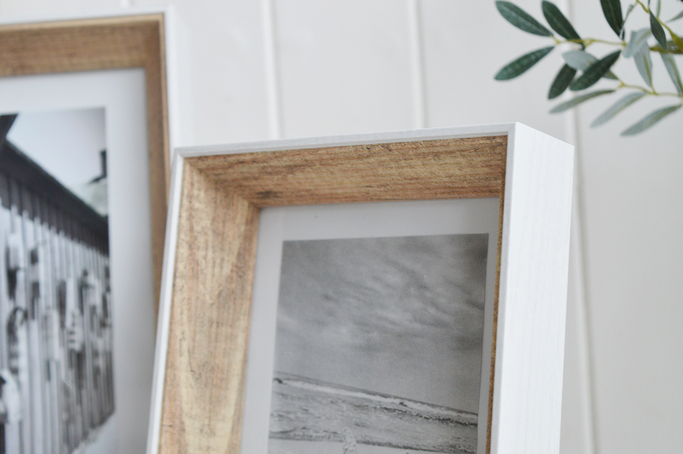 Madbury Photo Frames in 3 sizes in white wash and driftwood effect - New England Coastal, Farmhouse and Country Furniture and Interiors