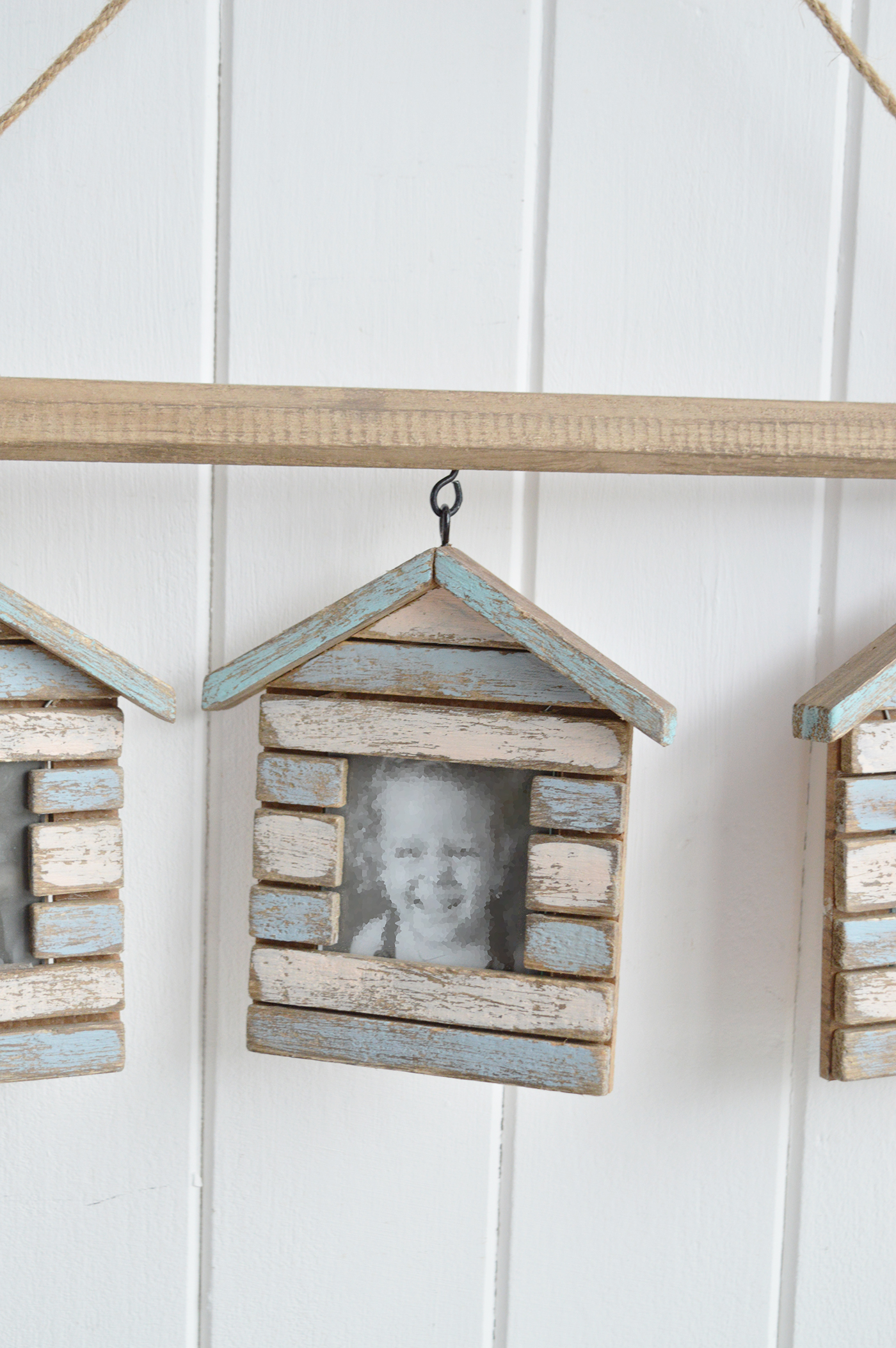 Beach Hut Photo Frames - New England Coastal and Beach House Style Home Decor