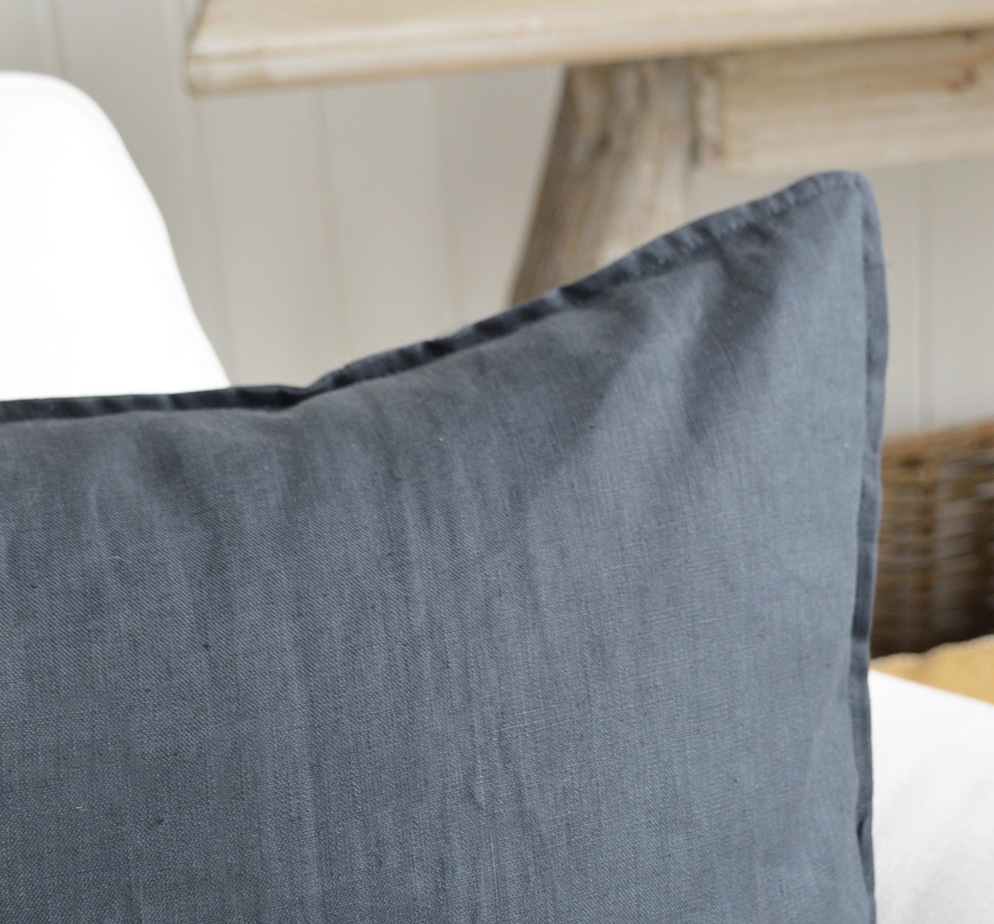 The sky blue and white stripe design adds a crisp, nautical touch to your decor.