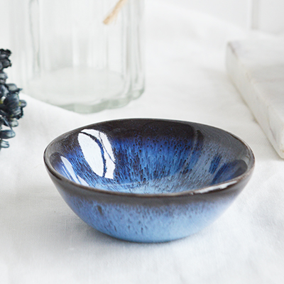 Pilgrim Ceramic Bowls - Small Blue for New England, farmhouse,  Country and coastal homes and interior decor