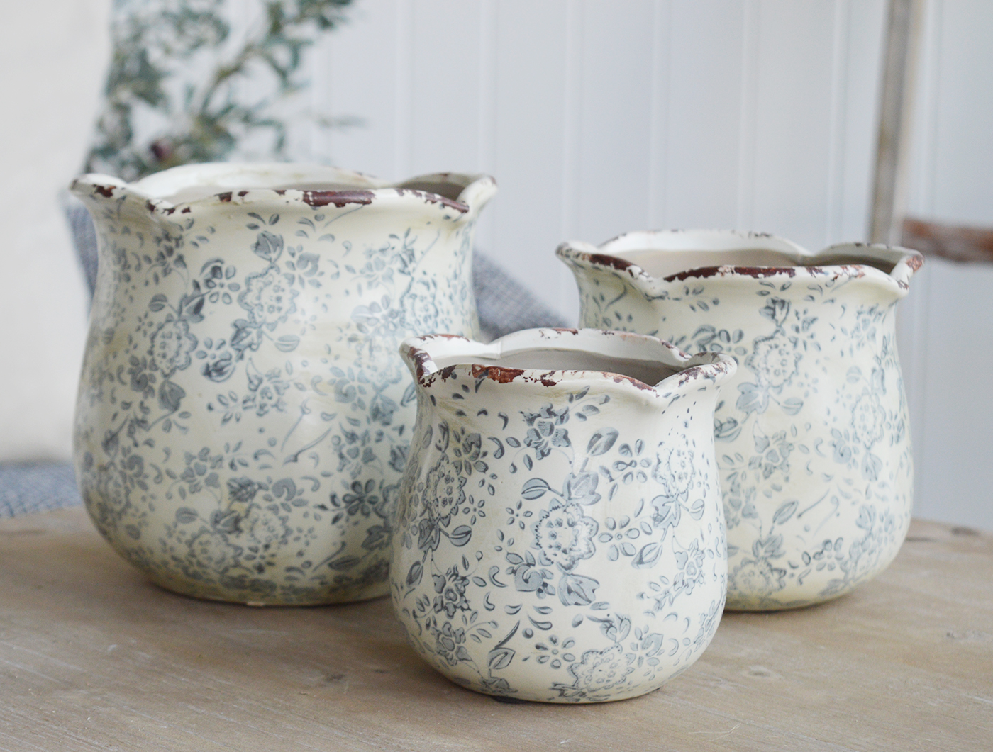 Claremont Pots for styling New England, Coastal, modern farmhouse and country interiors