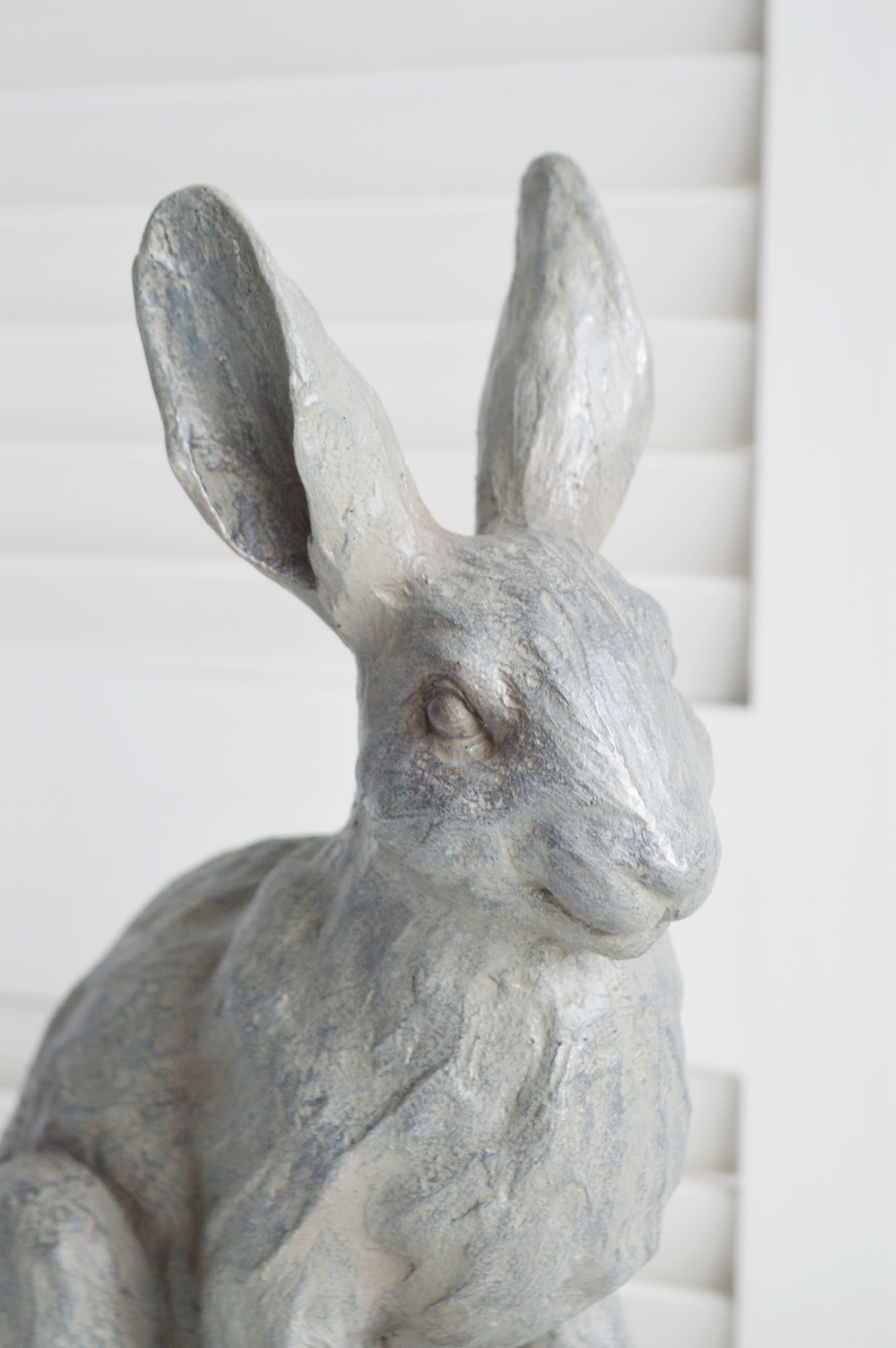 Decorative Standing Rory Rabbit. Console Table Decor for New England Style hallways, homes and living rooms for coastal, country and city home interiors from The White Lighthouse Furniture
