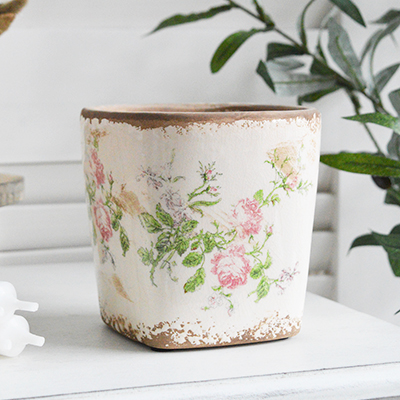 Rosewood Ceramic pot - New England, modern country, coastal and modern farmhouse furniture and interiors