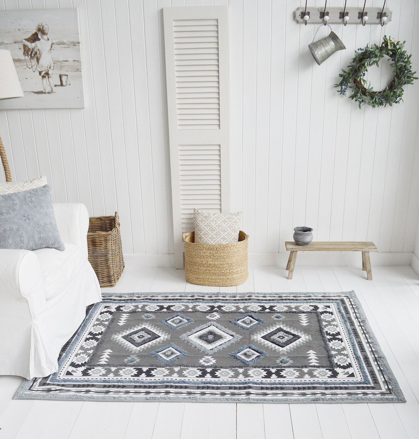 Chatham Floor Rug for New England homes and Interiors. Coastal and country furniture and home accessories