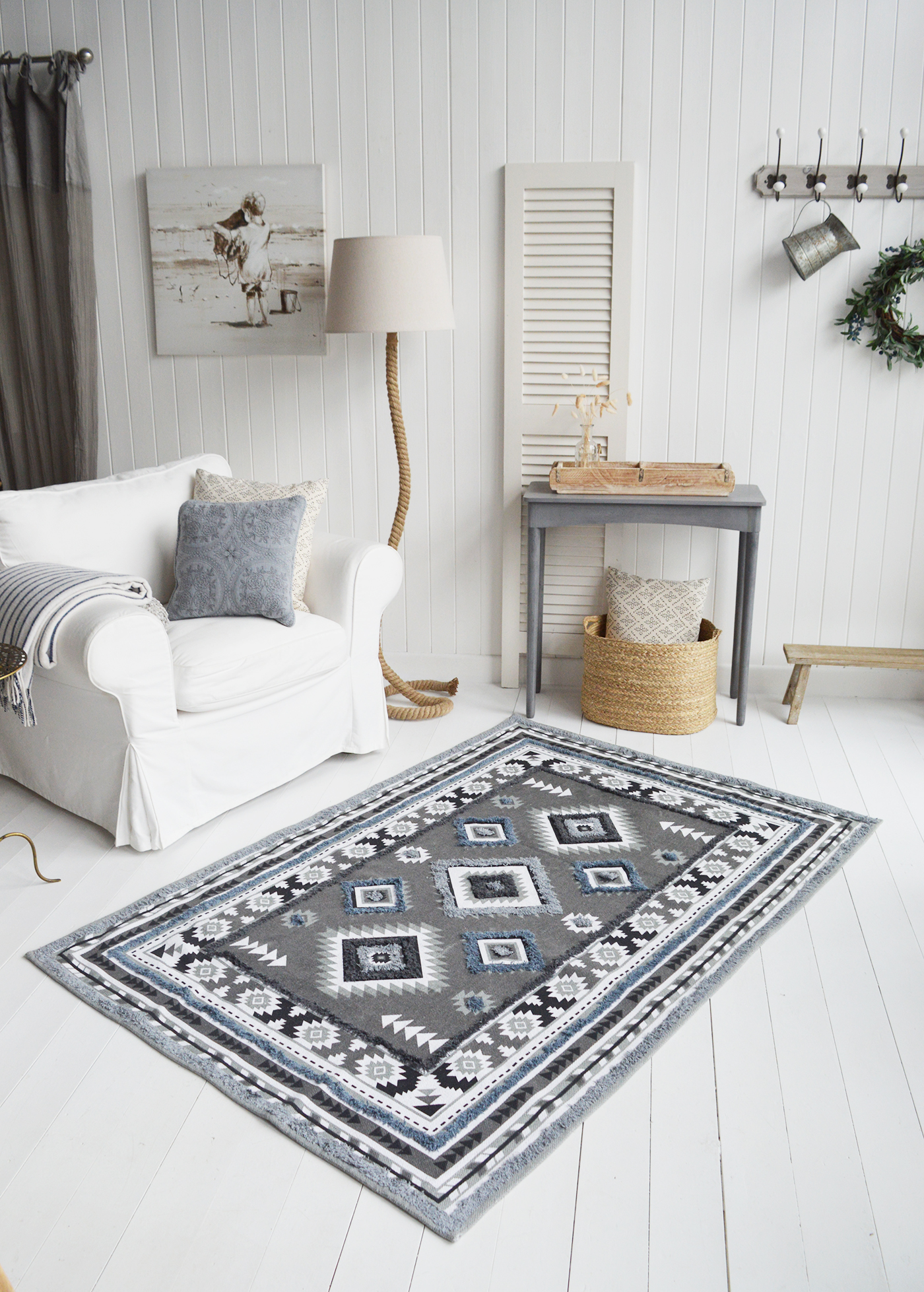 Chatham Floor Rug for New England homes and Interiors. Coastal and country furniture and home accessories