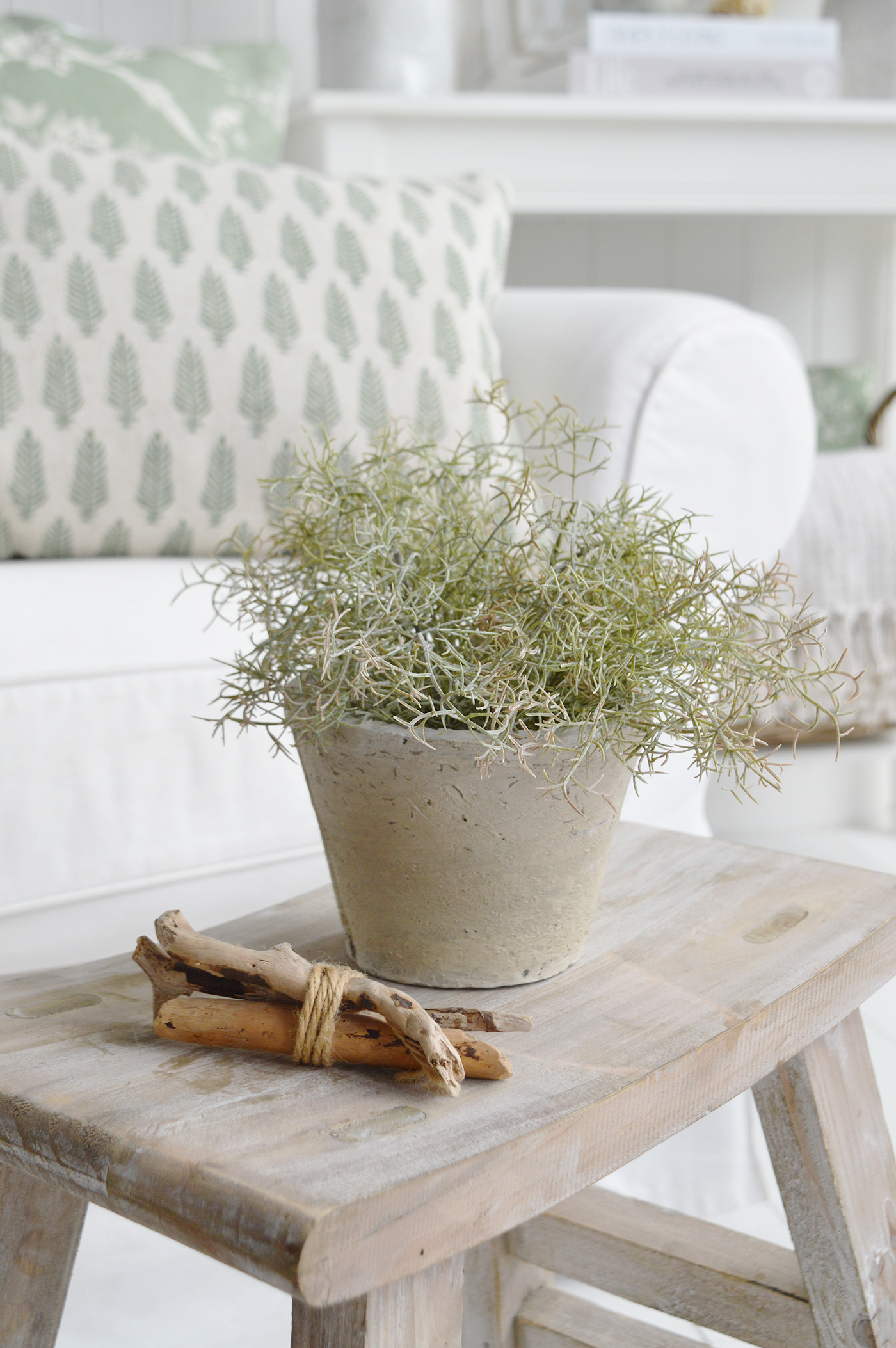 Sometimes the smallest details have the greatest impact. A simple arrangement of weathered wood, natural foliage and organic textures brings warmth and authenticity to a space without feeling overly styled. The soft, muted tones create a sense of tranquillity, while the mix of natural materials adds depth and character. Perfect for coffee tables, side tables and shelving, these understated decorative touches help create a home that feels relaxed, welcoming and effortlessly lived in.