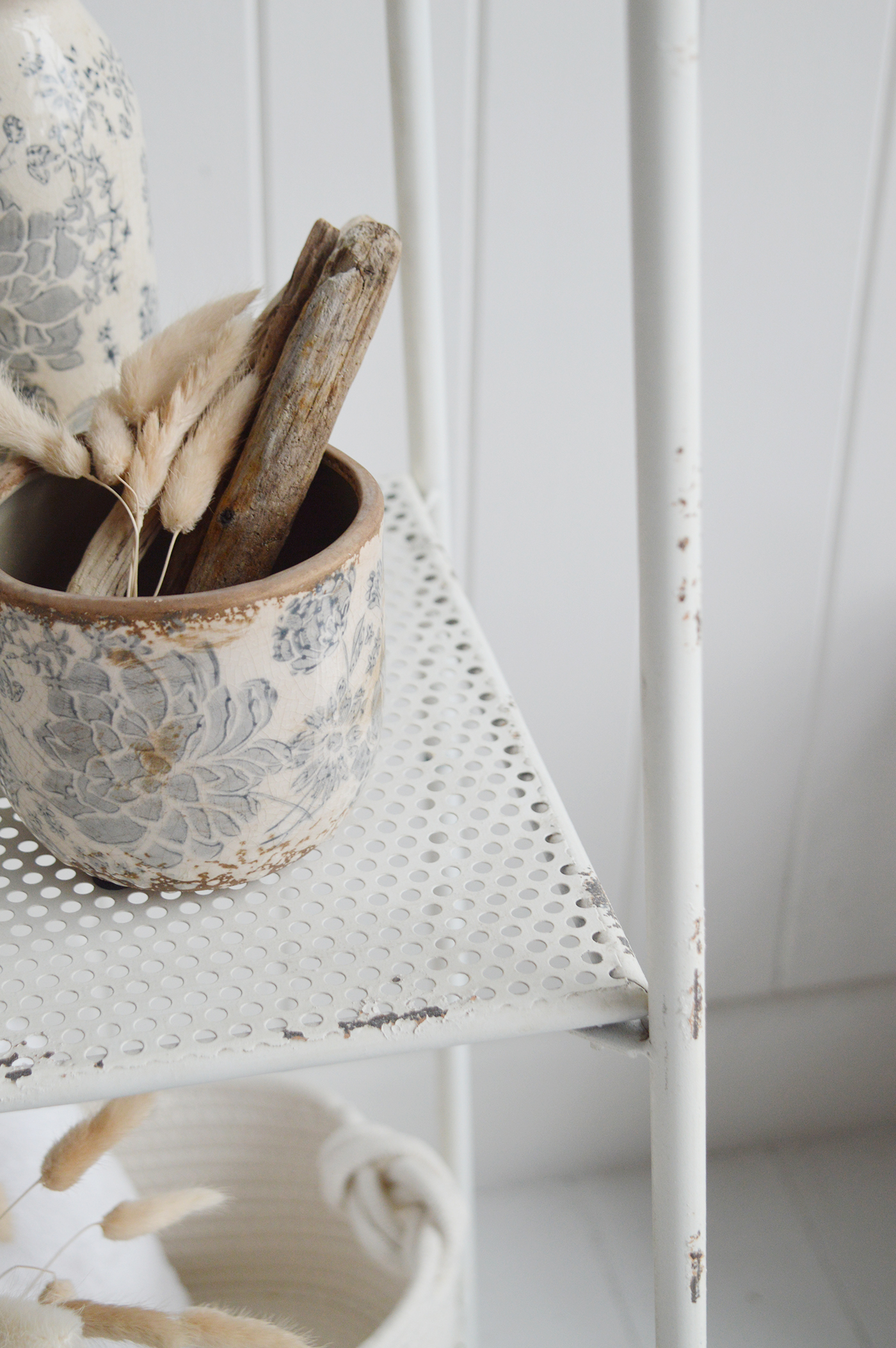 Chesterville White Freestanding Shelf - New England White Furniture for coastal and country homes and interiors