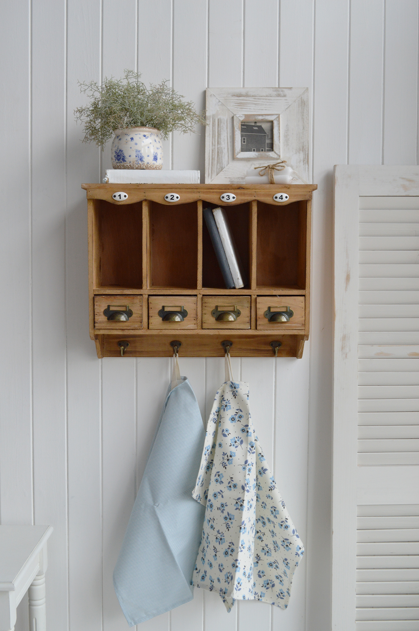 New England inspired rustic furniture piece