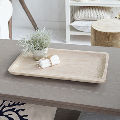 Extra Large rectangle coffee table styling tray for Hamptons interiors to complement our modern farmhouse and coastal furniture