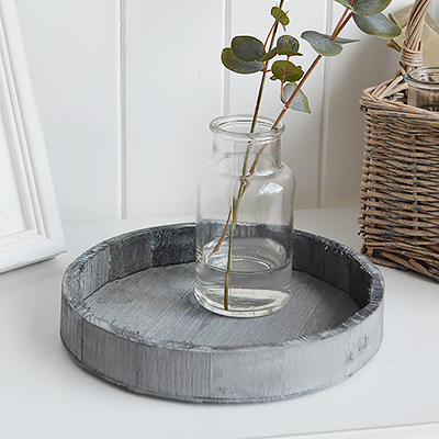 Stockton grey wooden dispaly tray