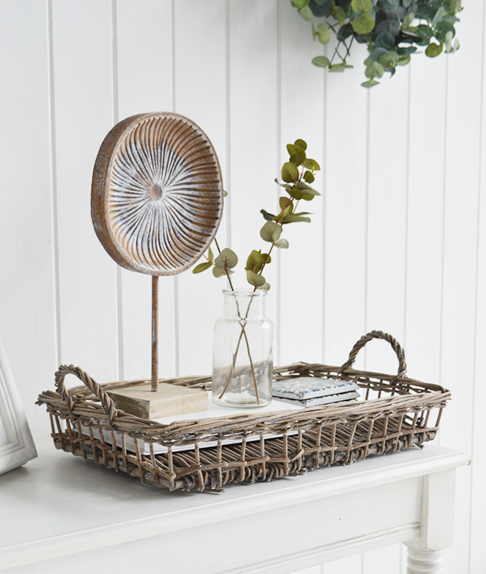 Rustic grey willow tray