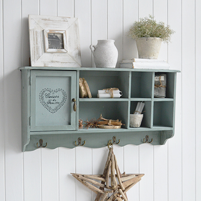 	Unity Cabinet in Farmhouse Sage, a rustic wall-mounted cupboard designed for farmhouse furniture and interiors with timeless New England charm.