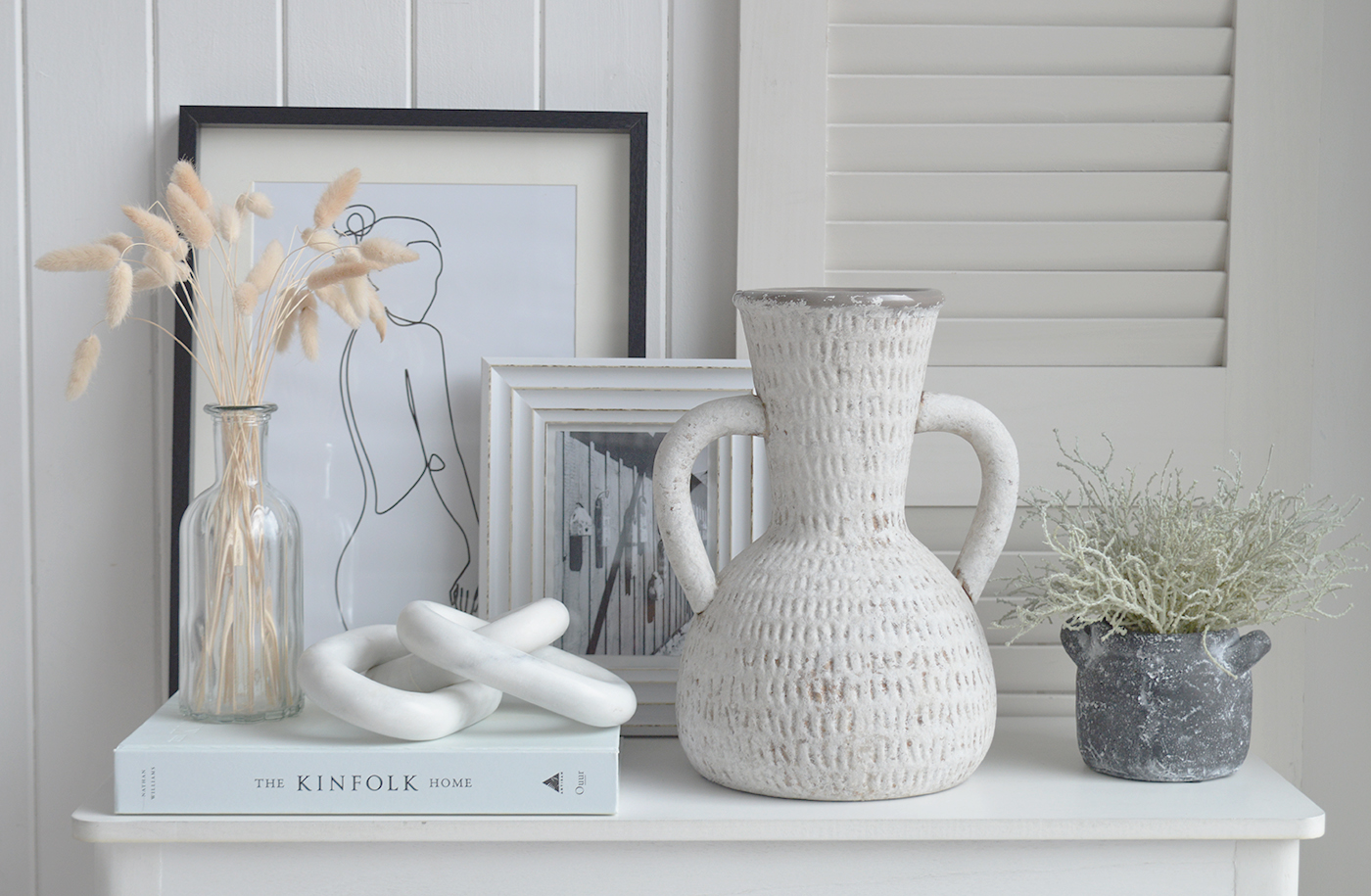 Betone Vase - Console table and shelf styling and decor for New England and Hamptons Interiors, and accessories for country, coastal and modern farmhouse homes