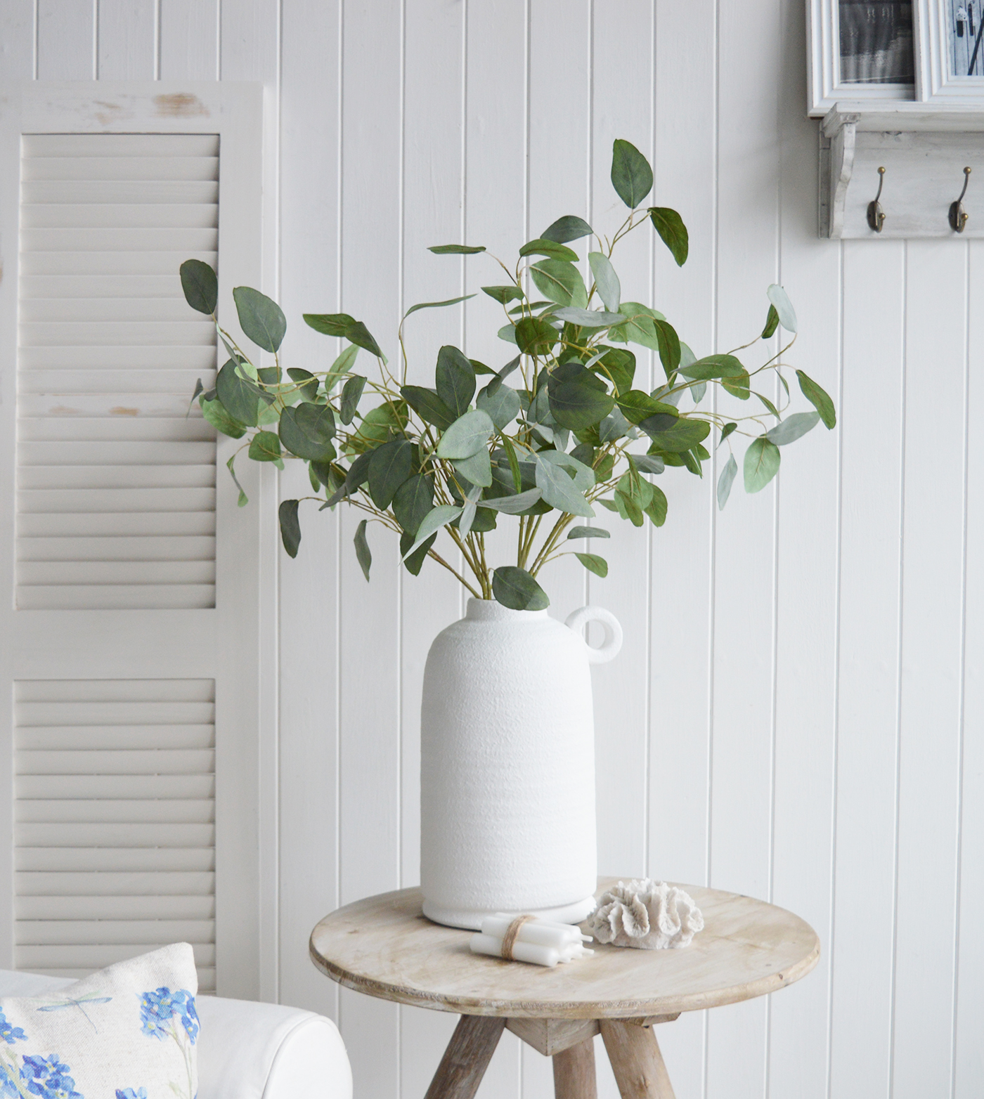 Putney White Vase  from The White Lighthouse , New England style furniture and accessories for country, coastal and modern farmhouse styled homes and interiors