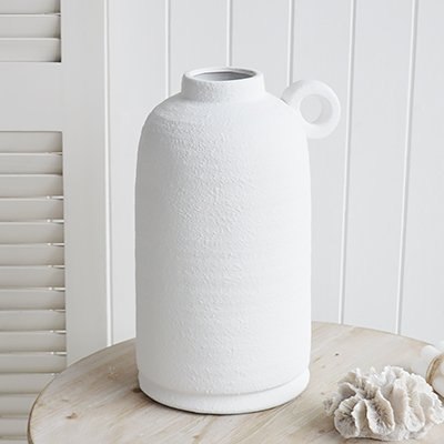 Putney White Vase  from The White Lighthouse , New England style furniture and accessories for country, coastal and modern farmhouse styled homes and interiors