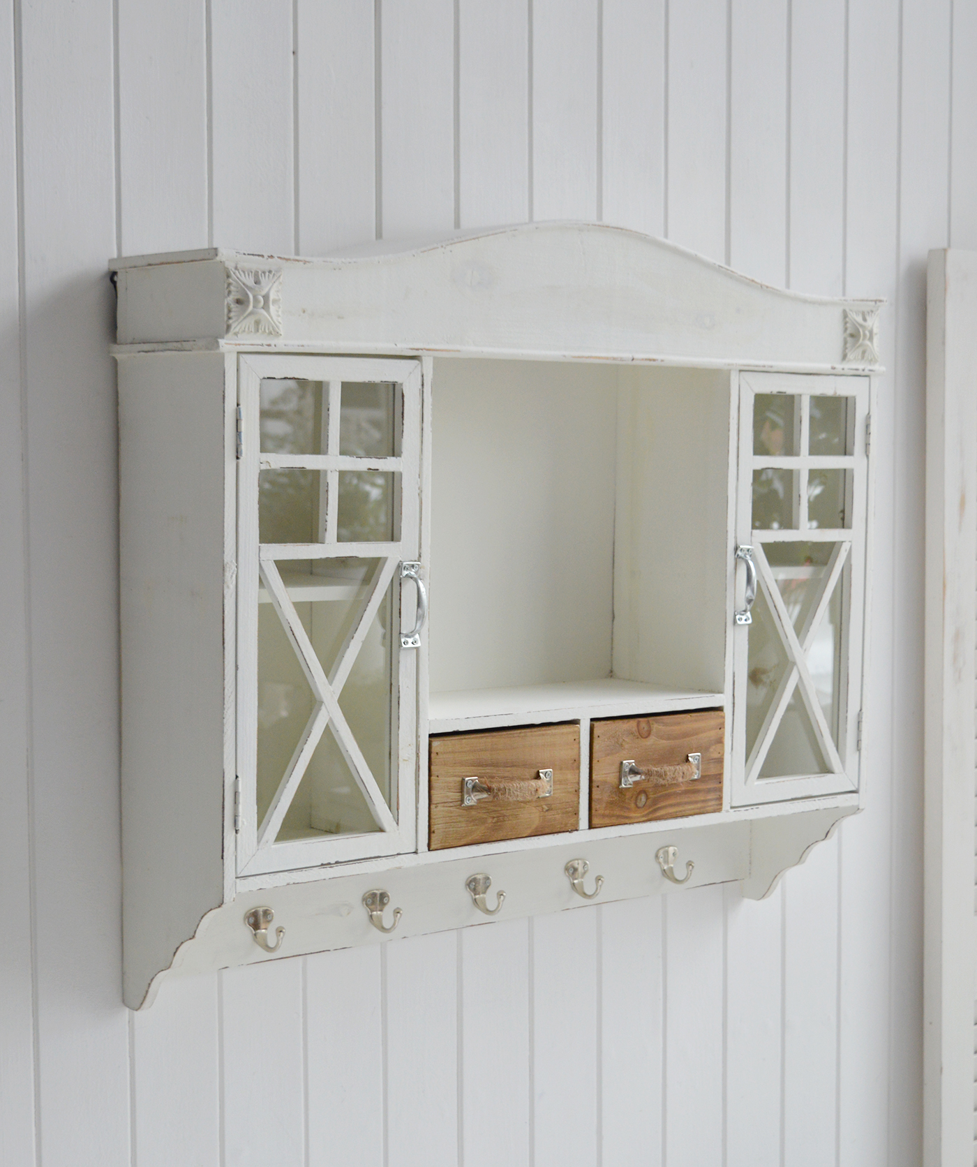 Bar Harbor rustic cabinet for seaside cottage interiors