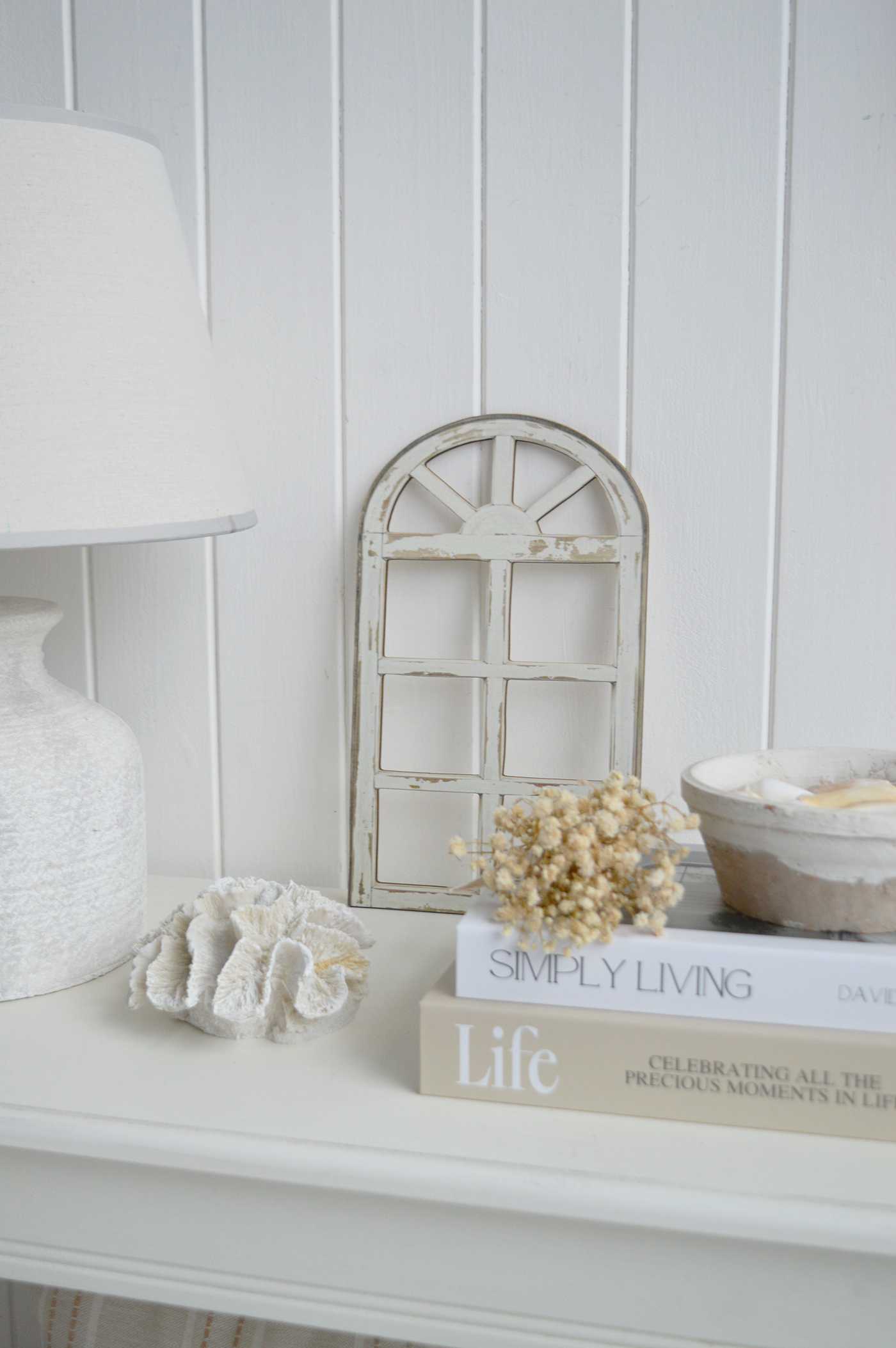 A timeless piece of wall decor that enhances New England style and neutral home accessories beautifully.