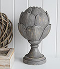 Large Grey Artichoke decorative ornament