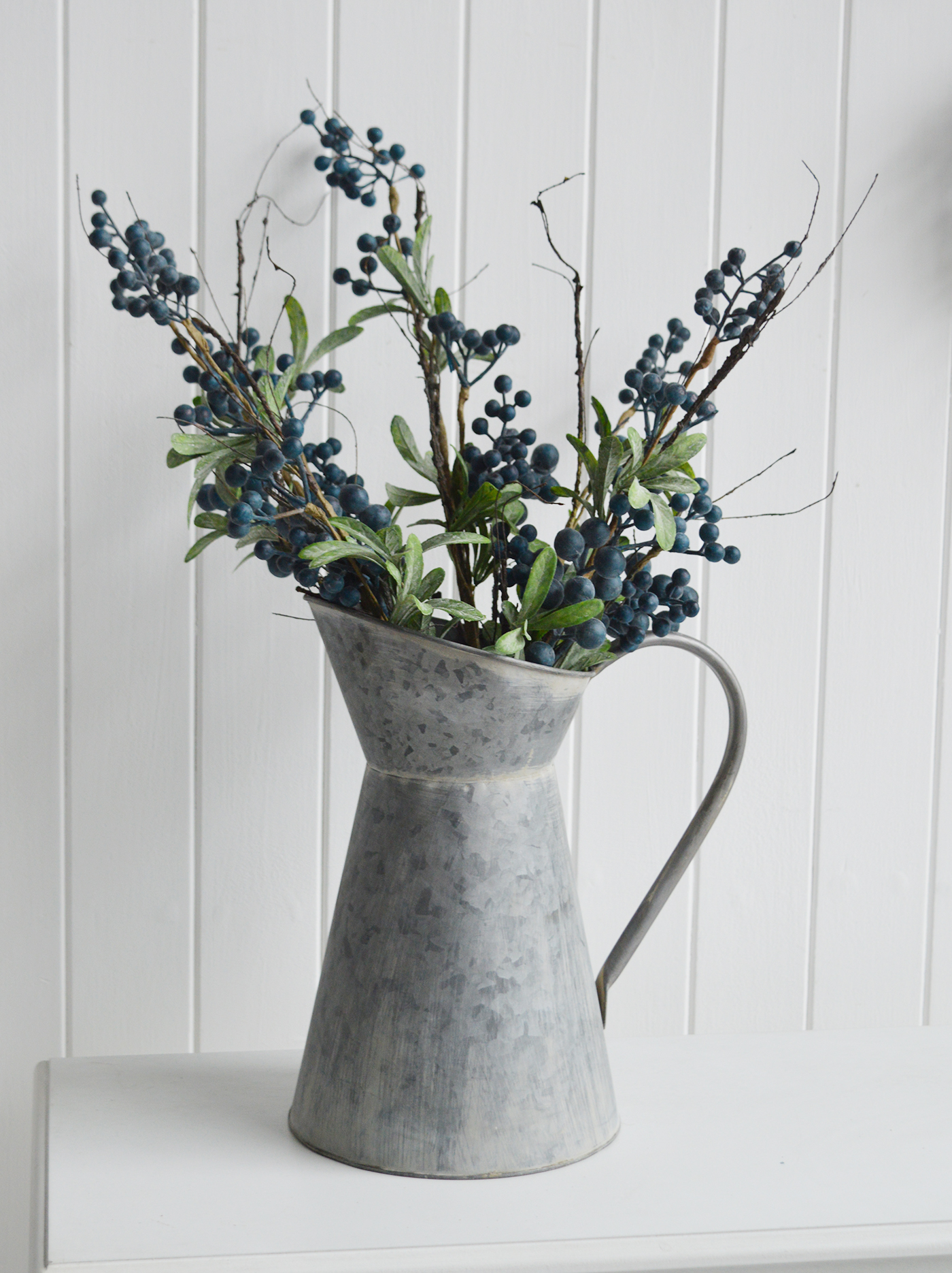 Artificial Blueberry Wreath for New England country, coastal and farmhouse interiors and home
