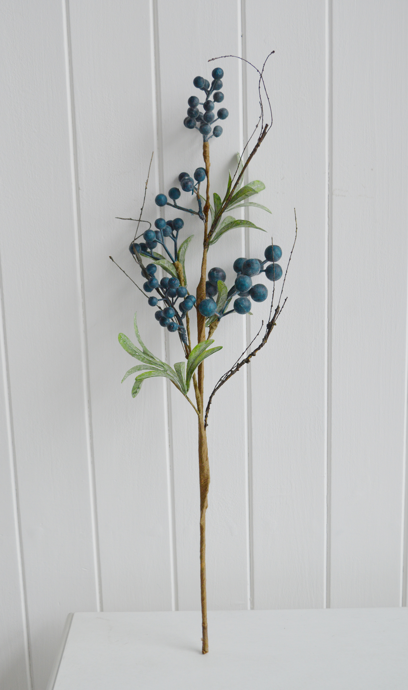 Artificial Blueberry Wreath for New England country, coastal and farmhouse interiors and home