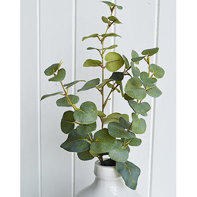 An artificial Eucalyptus leaf spray

A very realistic, natural and beautiful looking Eucalyptus spray for adding greenery to your home. Looks perfect simply on its own in a ceramic vase or along with our white artificial Hydrangea flower