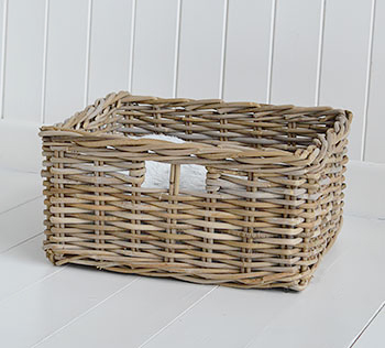 Grey willow basket
