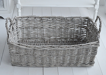 Under table storage grey basket