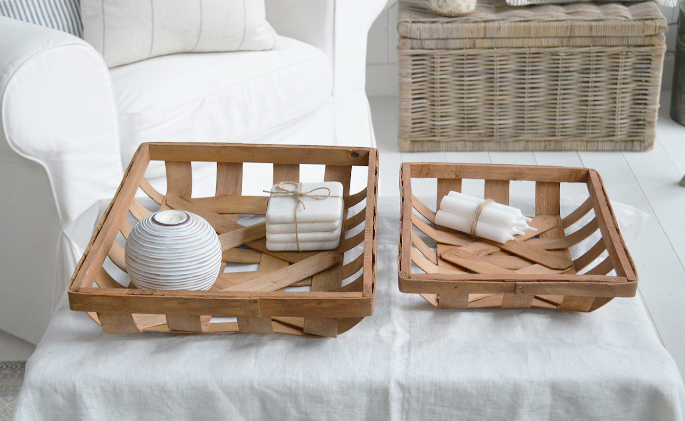 Haverton Basket Trays - modern Farmhouse, coastal and Country Furniture and Interiors