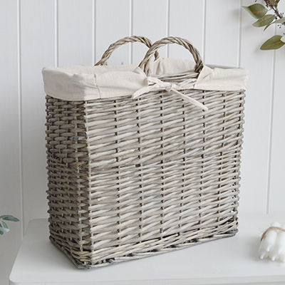 Windsor Narrow Basket Tidy -  Bathroom, Toilet Roll storage