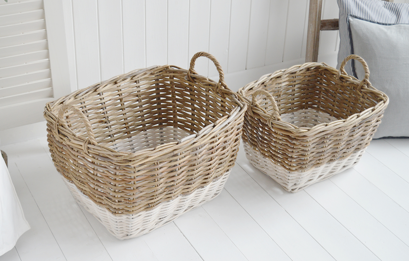 Farmington Rectangle baskets from The White Lighthouse Furniture